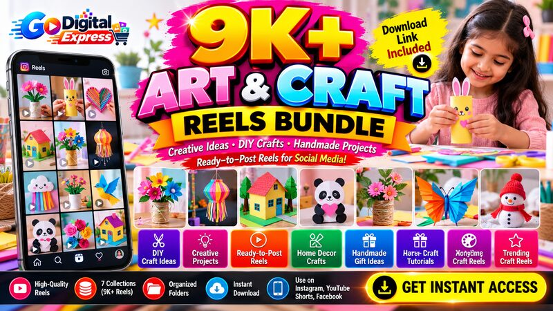 9K+ Art & Craft Reels cover