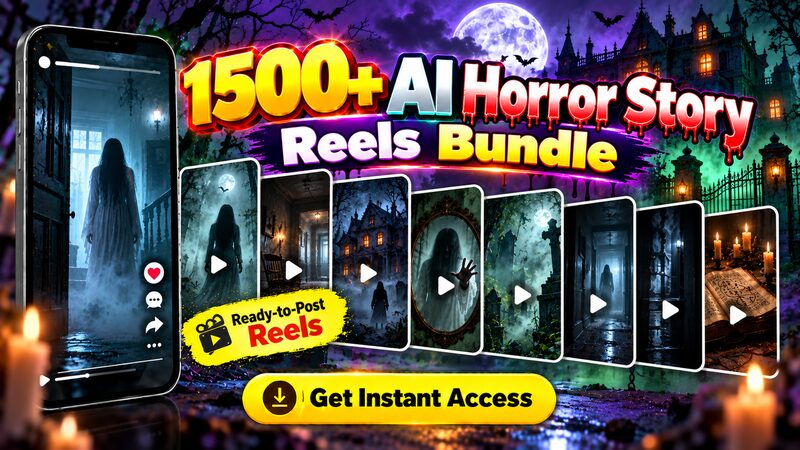 1500+ AI Horror Story Reels bundle cover