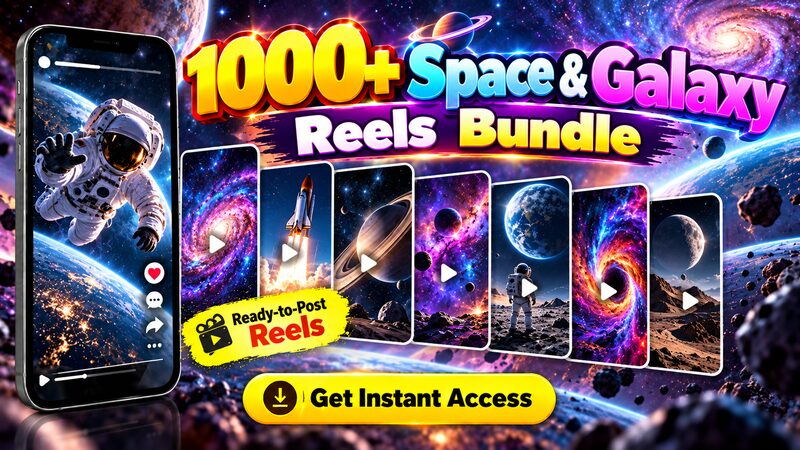 1000+ Space & Galaxy Reels bundle cover