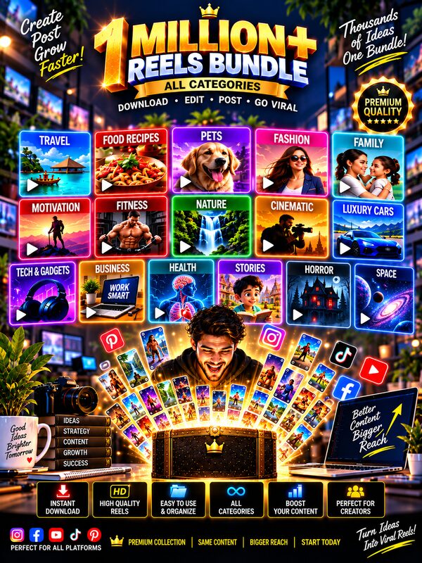 1 Million+ Reels Bundle — all categories